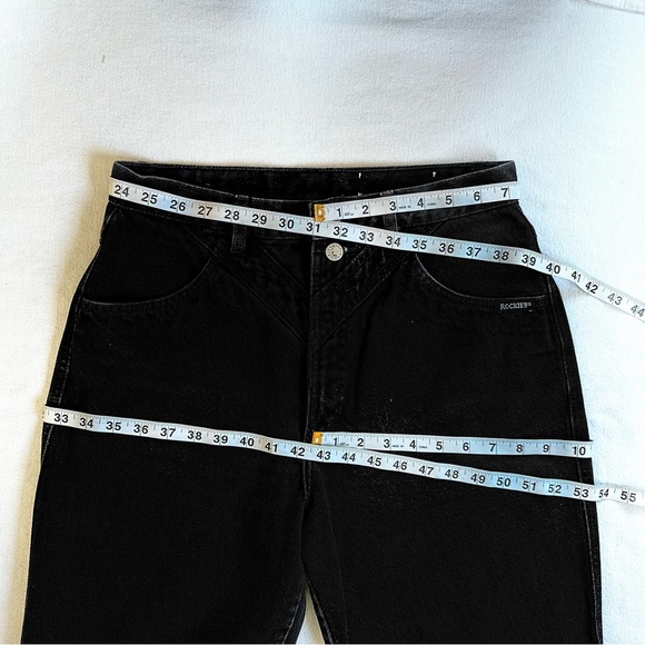 ROCKIES VTG 80s 90s BAREBACK HIGH RISE RELAXED FIT BLACK MOM JEANS. Sz 13/32 - Picture 12 of 12